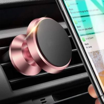 Support téléphone voiture magnétique AeroAim rose