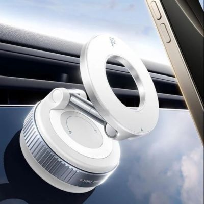 Support téléphone voiture magnétique MagnetAuto blanc