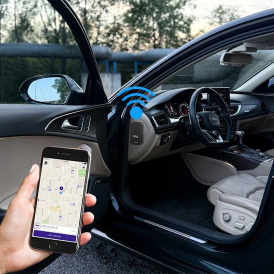 Traceur GPS voiture UltraSafe installé conducteur