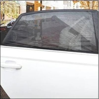 Pare-soleil voiture maille portière arrière vu extérieure