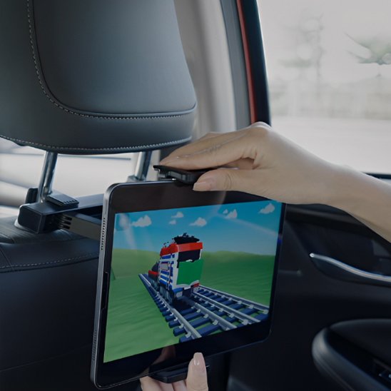 Support tablette voiture AjustSecur appui-tête copilote