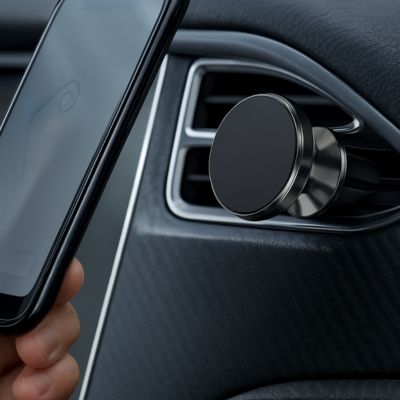 Support téléphone voiture magnétique AeroAim en approche
